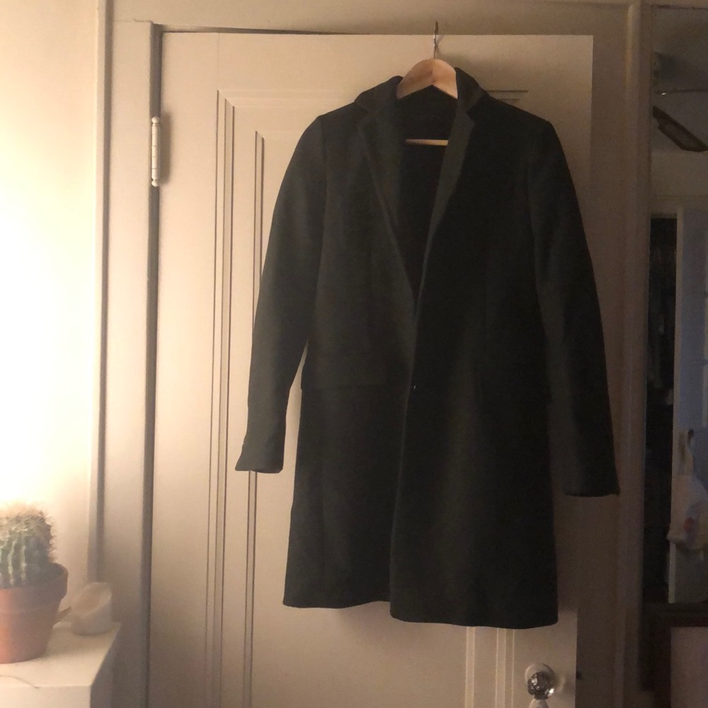 Forest green long coat